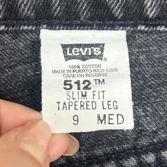 Levi's Vintage 512 Slim Fit Tapered Leg Gray Denim Jeans Womens 9 High Rise 90s - Picture 4 of 10